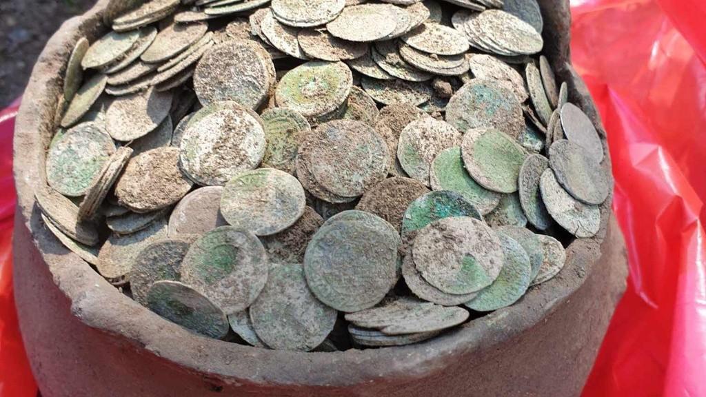 a pot of coins